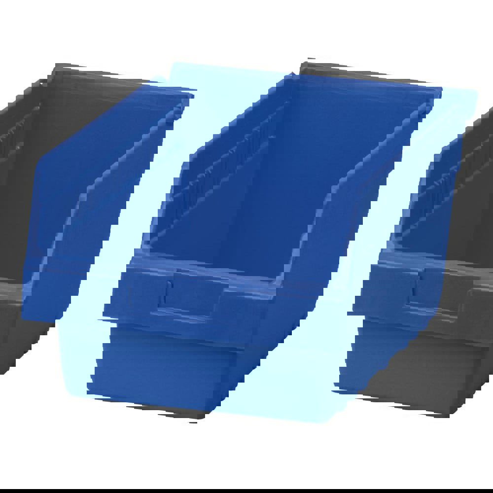 Plastic Hopper Shelf Bin: Blue